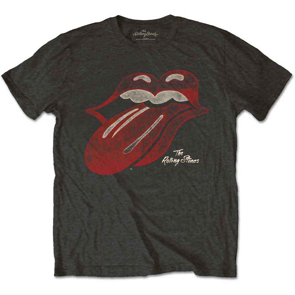 The Rolling Stones | Vintage Tongue Logo - T-Shirt Grey