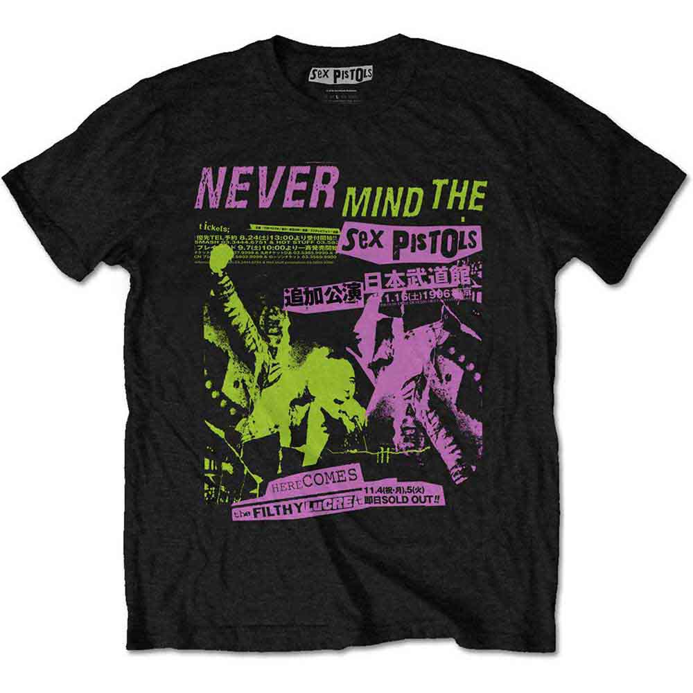 The Sex Pistols | Japanese Poster - T-Shirt Black