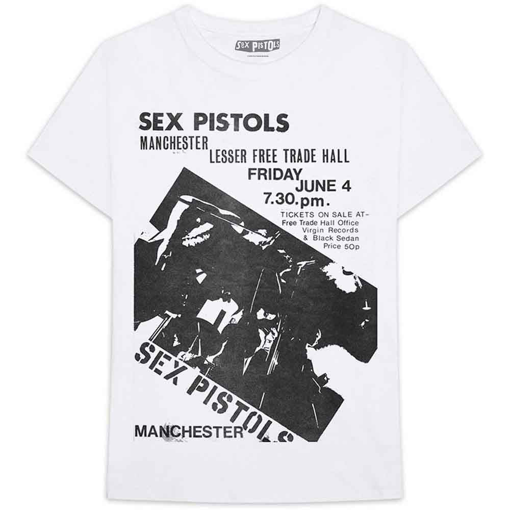 The Sex Pistols | Manchester Flyer - T-Shirt White