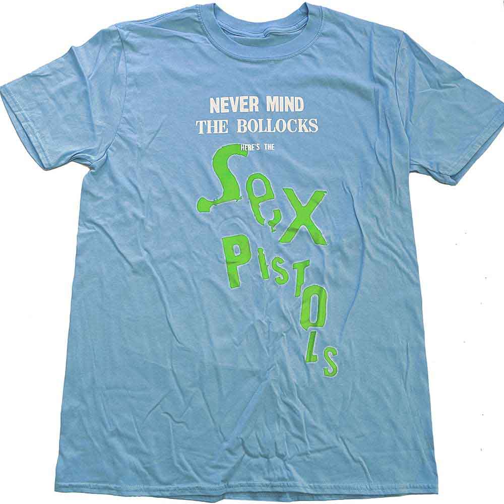 The Sex Pistols | Never Mind The Bollocks Drop Logo - T-Shirt Blue