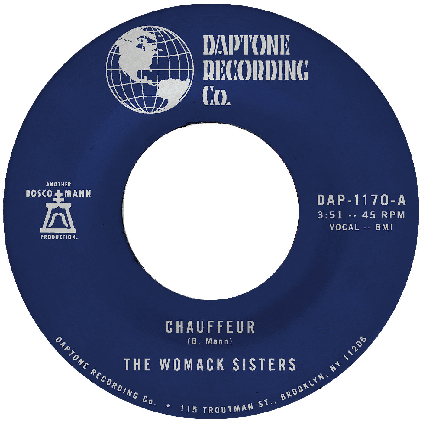 The Womack Sisters | Chauffeur B/W Instrumental - Vinyl