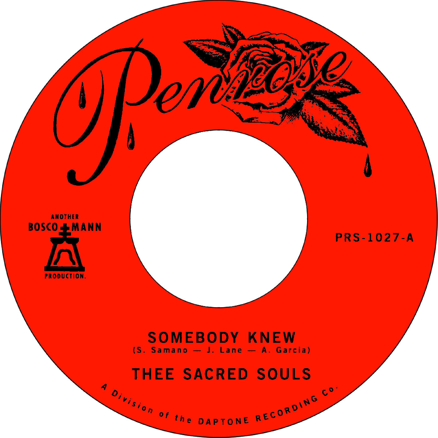Thee Sacred Souls | Somebody Knew B/W We Don'T Have To Be Alone - Vinyl