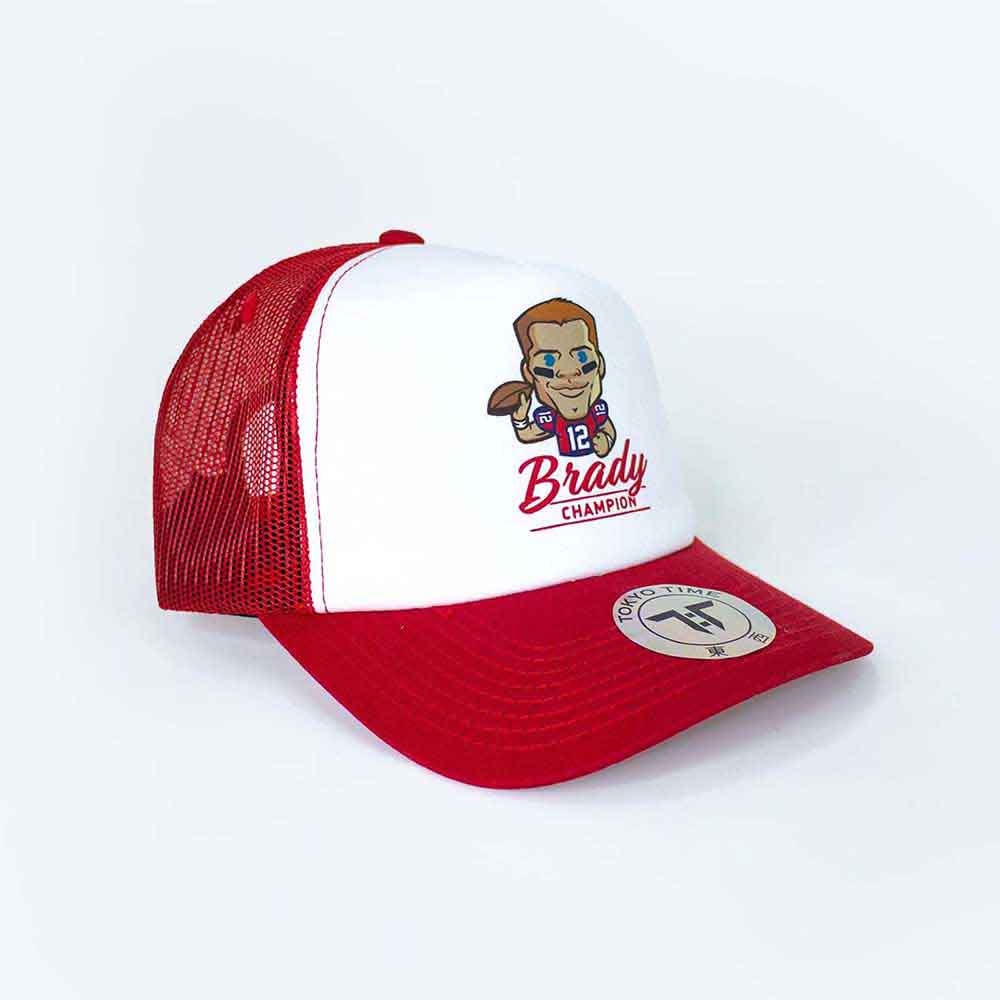 Tokyo Time | Tom Brady NFLPA Emoji - Hat White, Red