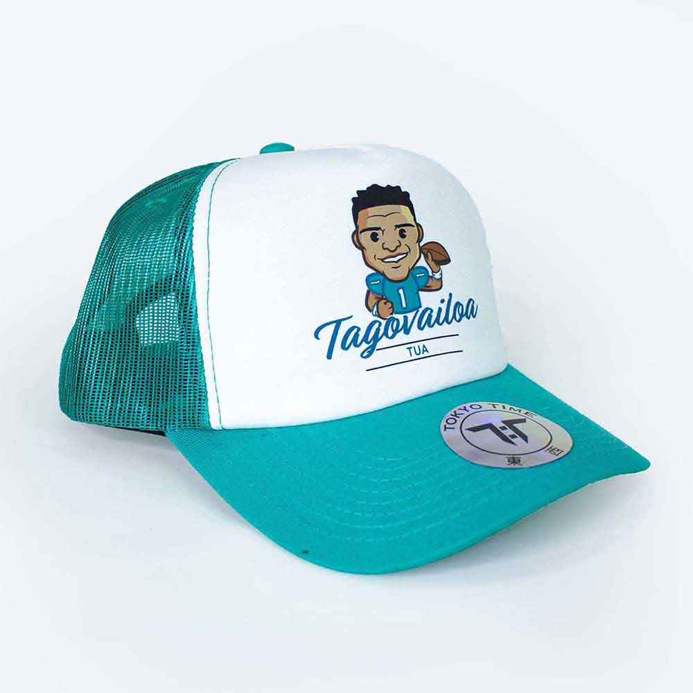 Tokyo Time | Tua Tagovalioa NFLPA Emoji - Hat White, Green, Blue