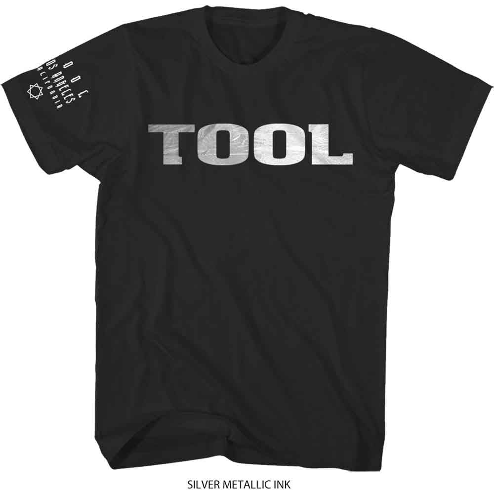 Tool | Metallic Silver Logo - T-Shirt Black