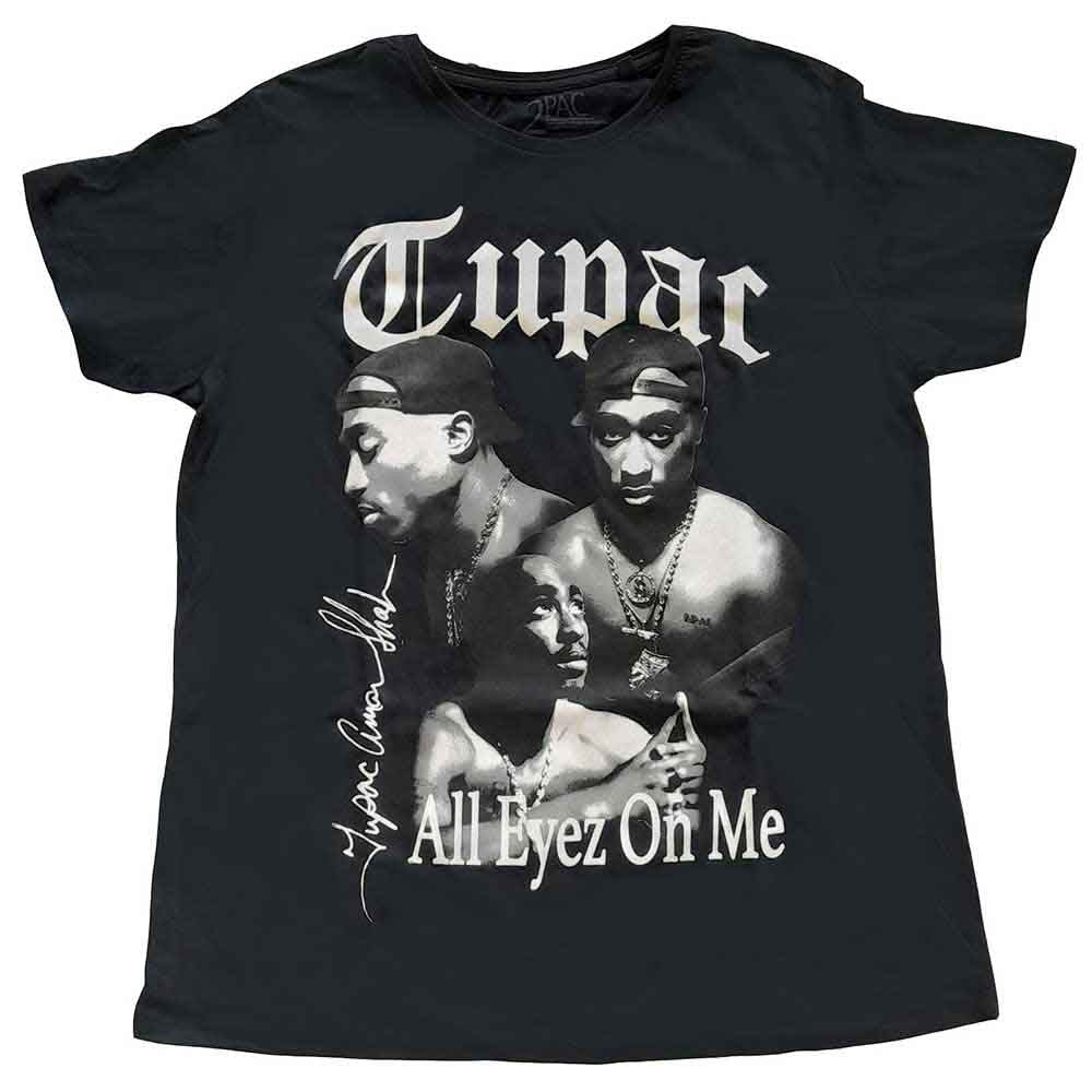Tupac | All Eyez B&W - T-Shirt Black