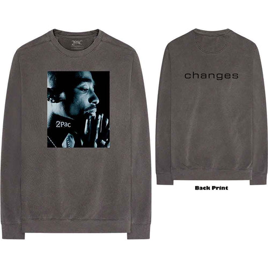 Tupac | Changes Side Photo - T-Shirt Grey