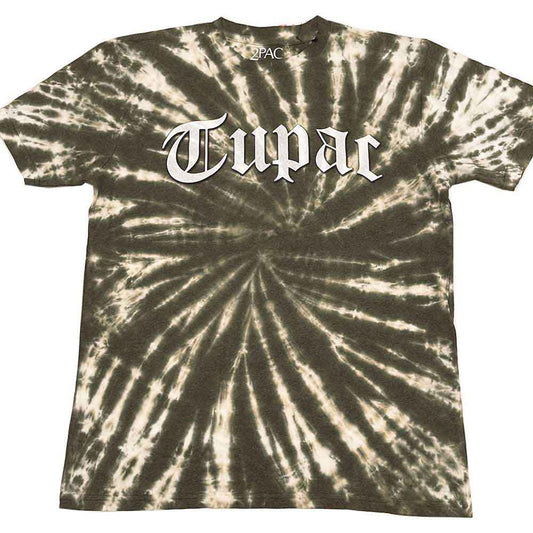 Tupac | Gothic Logo - T-Shirt Green