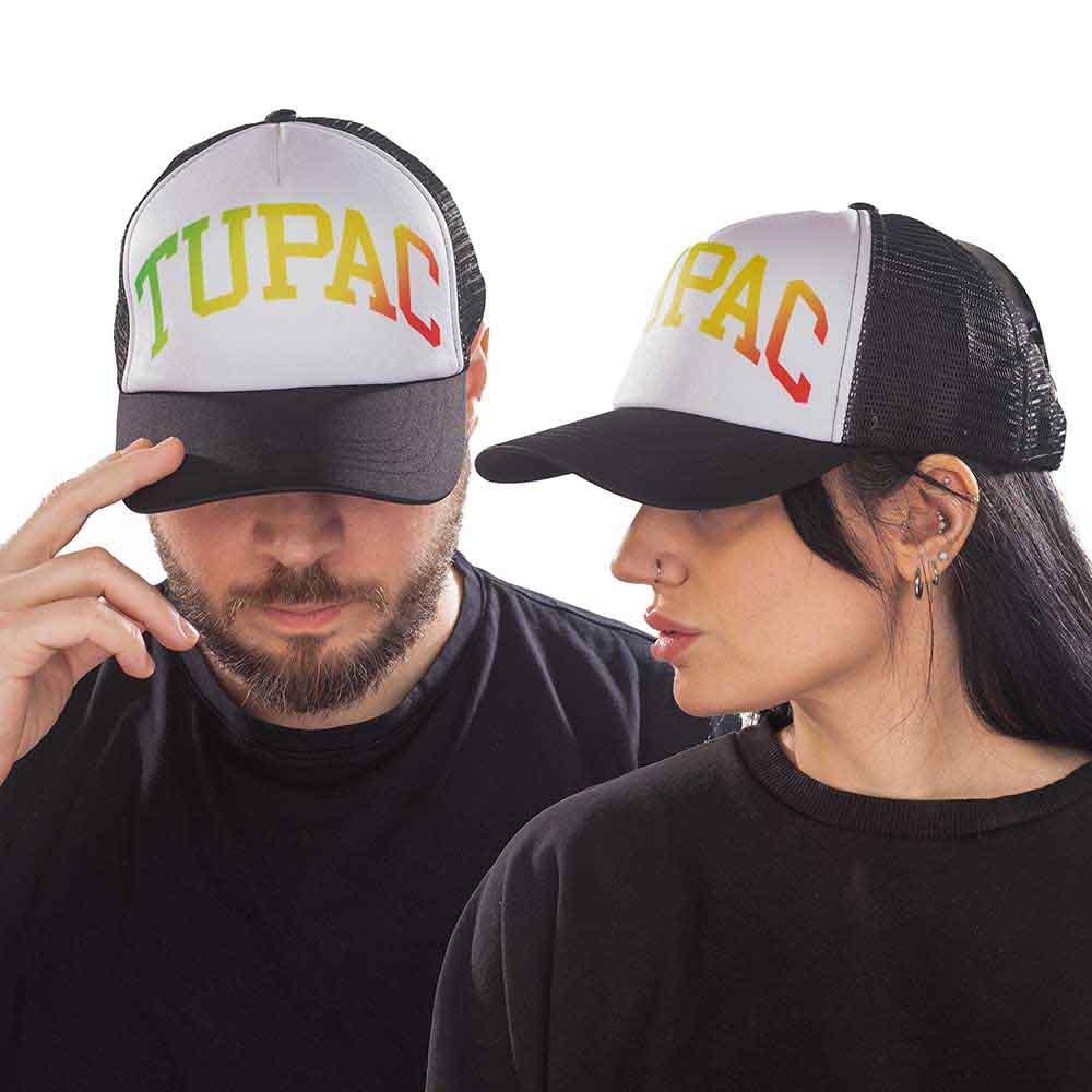 Tupac | Gradient Logo - Hat Black, White