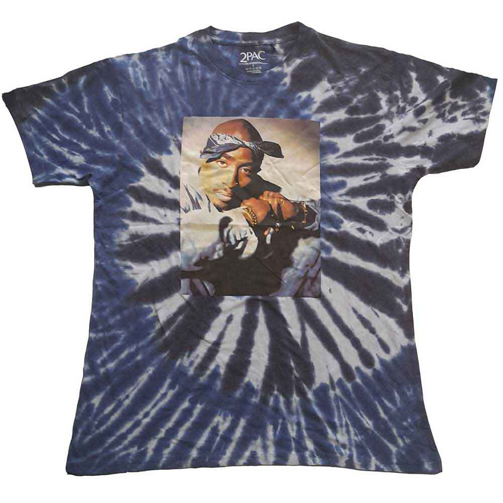 Tupac | Photo Swirl - T-Shirt Blue