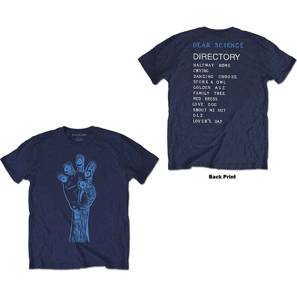 Tv On The Radio | Brushstroke Hand - T-Shirt Blue