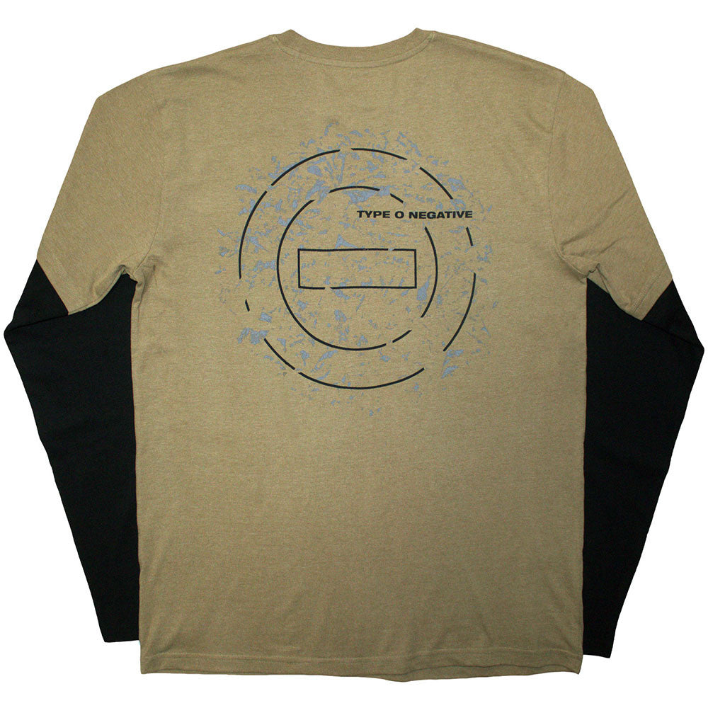 Type O Negative | Layered Long Sleeve T-Shirt: Tree – Black & Green (Back Print) - Apparel