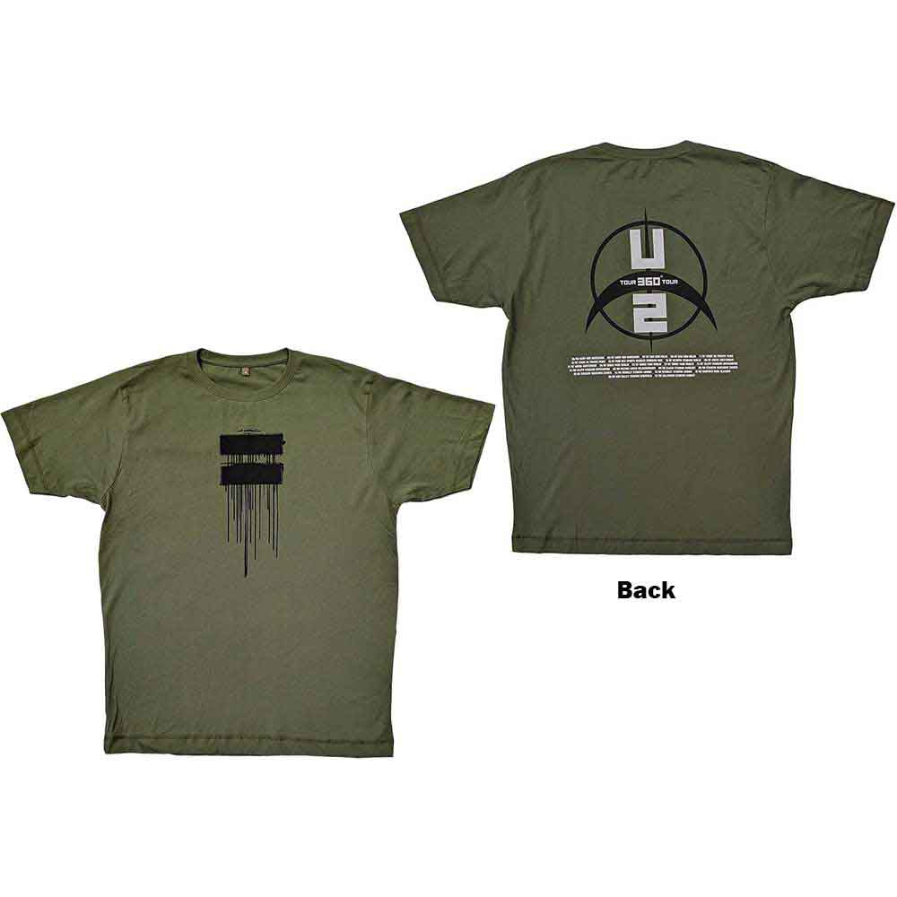 U2 | 360 Degree Tour 2009 Drip - T-Shirt Green