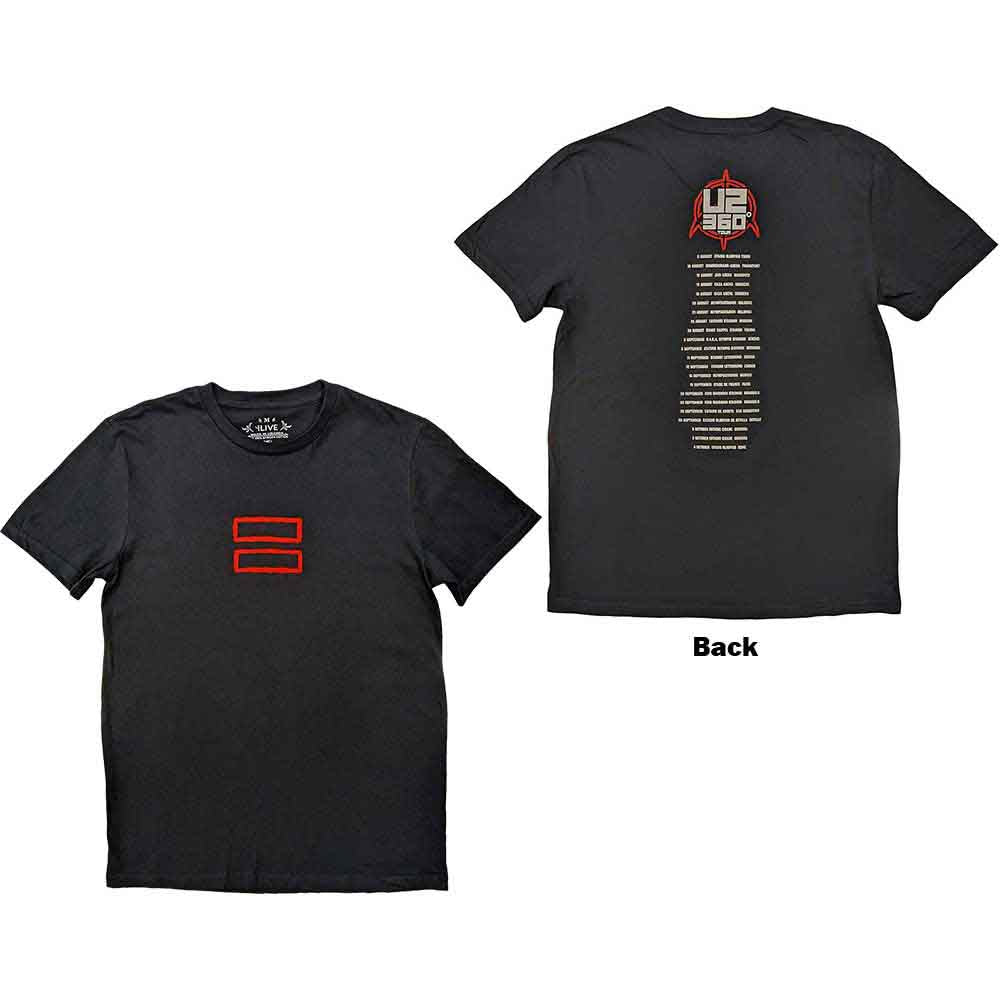 U2 | 360 Degree Tour 2010 Equals - T-Shirt Black