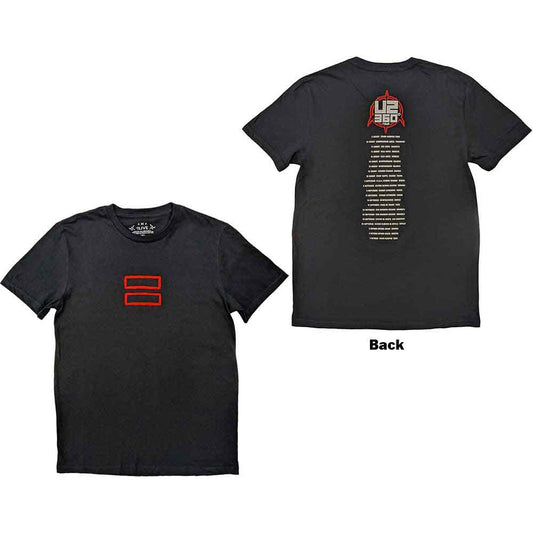 U2 | 360 Degree Tour 2010 Equals - T-Shirt Black