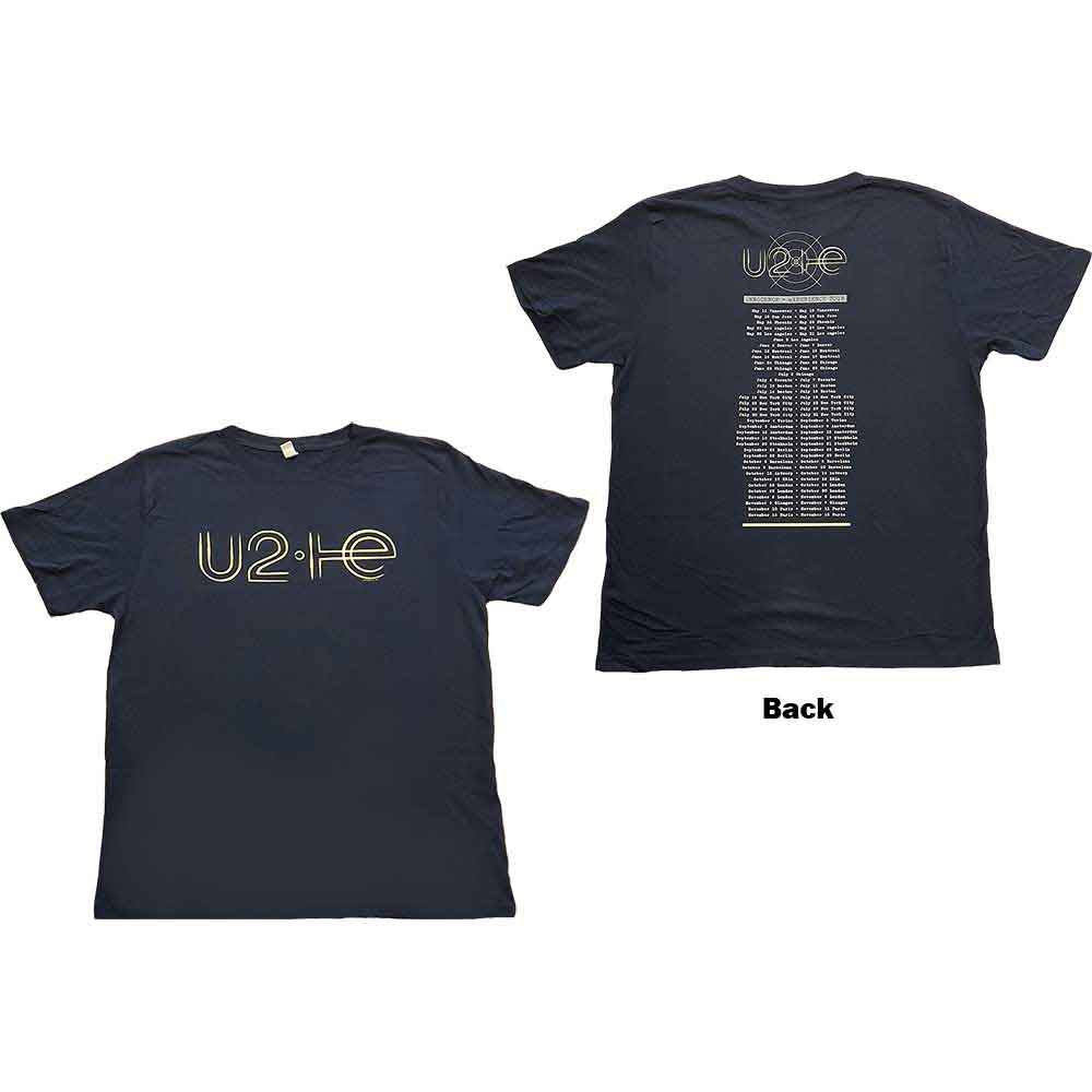 U2 | I+E 2015 Tour Dates - T-Shirt Blue