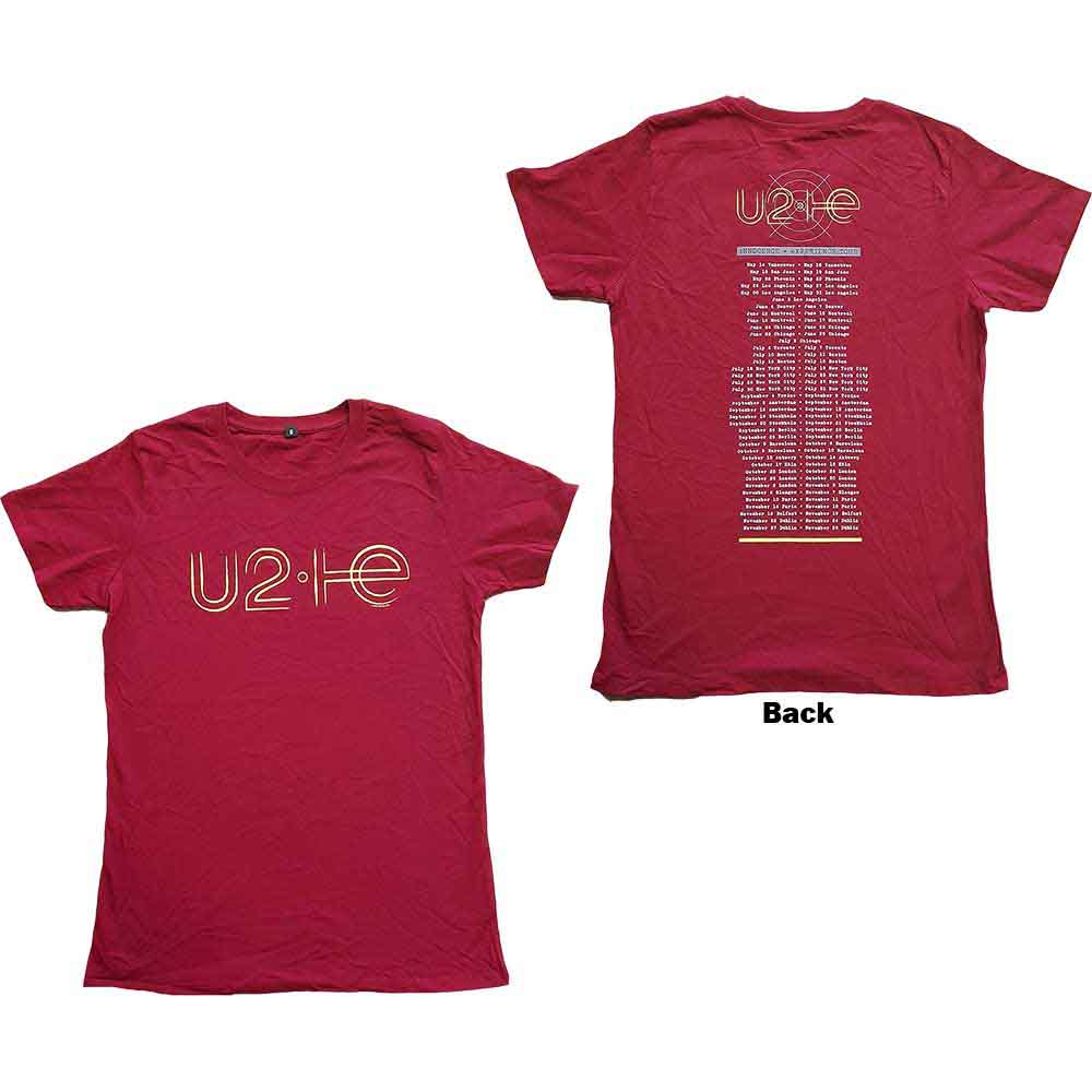 U2 | I+E 2015 Tour Dates - T-Shirt Red