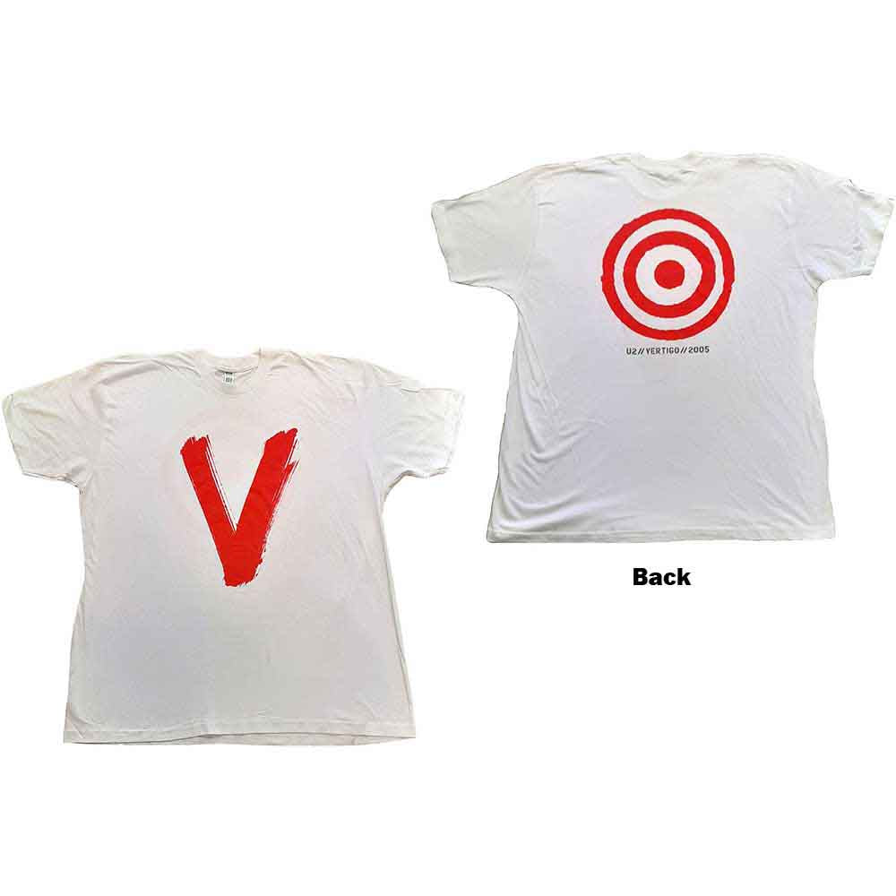 U2 | U2 Vertigo Tour 2005 Red V - T-Shirt White