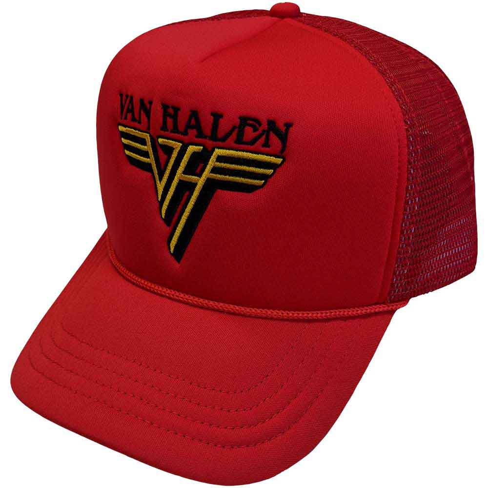 Van Halen | Text & Yellow Logo - Hat Red, Black