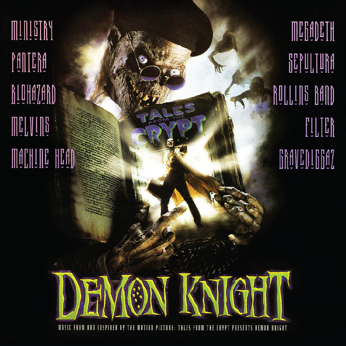 Various Artists | Tales From The Crypt Presents: Demon Knight—Original Motion Picture Soundtrack (Blue & White Cryptkeeper Halloween Splatter Vinyl) - Vinyl