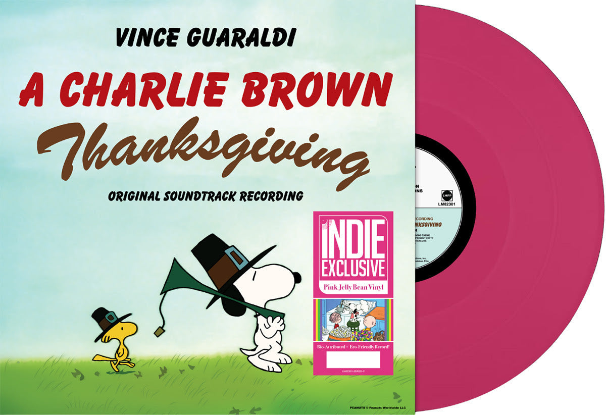 Vince Guaraldi | A Charlie Brown Thanksgiving (Indie Exclusive, Limited Edition, Pink Jelly Bean Colored Vinyl) - Vinyl