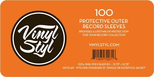 Vinyl Styl | 12.75" X 12.75" - 3 Mil Protective Outer Record Sleeve 100CT - Turntable Accessories