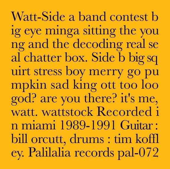 WATT | Recorded in Miami 1989-1991 - Vinyl
