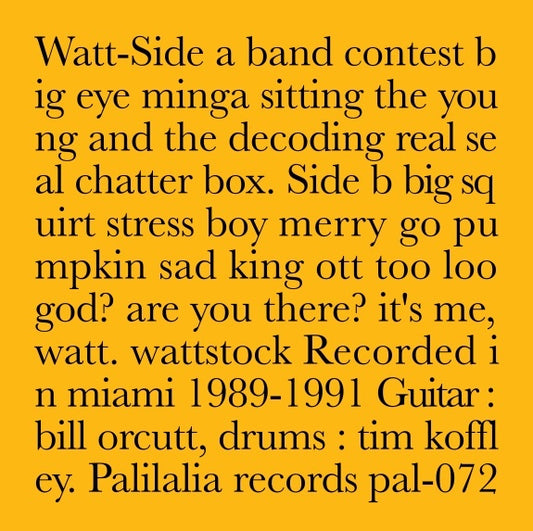 WATT | Recorded in Miami 1989-1991 - Vinyl