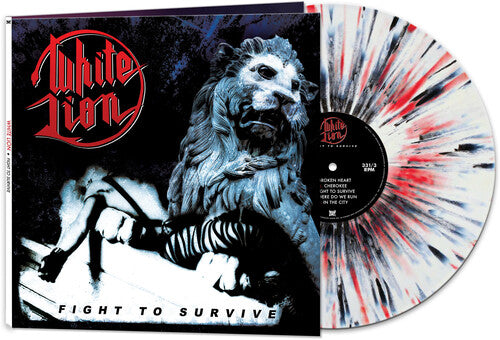 White Lion | Fight To Survive (Colored Vinyl, White, Black & Red Splatter, Limited Edition) - Vinyl