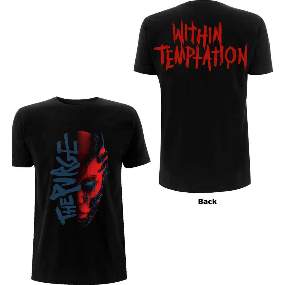 Within Temptation | Purge Outline (Red Face) - T-Shirt Black