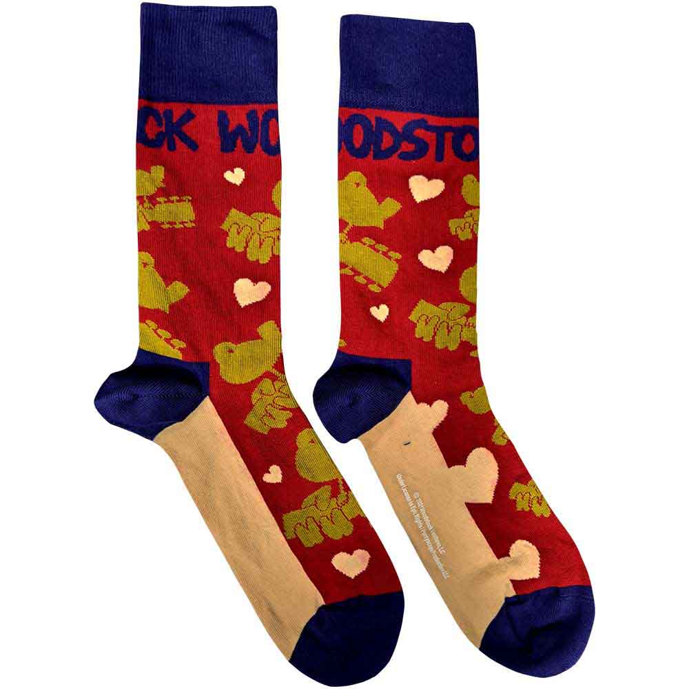 Woodstock | Birds & Hearts - Socks Red