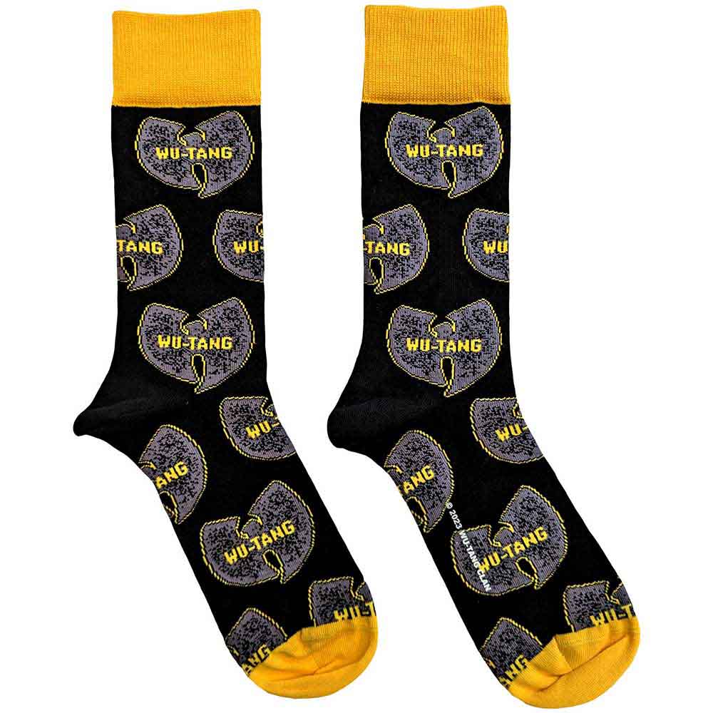 Wu-tang Clan | Grey Logos - Socks Black