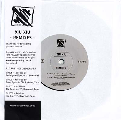 Xiu Xiu | I Luv Abortion (Deerhoof Remix)/Joey's Song (Kid 606 Remix) - Vinyl