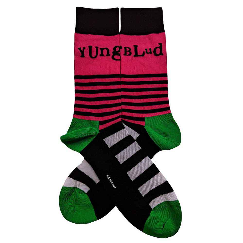 YUNGBLUD | Logo & Stripes - Socks Black