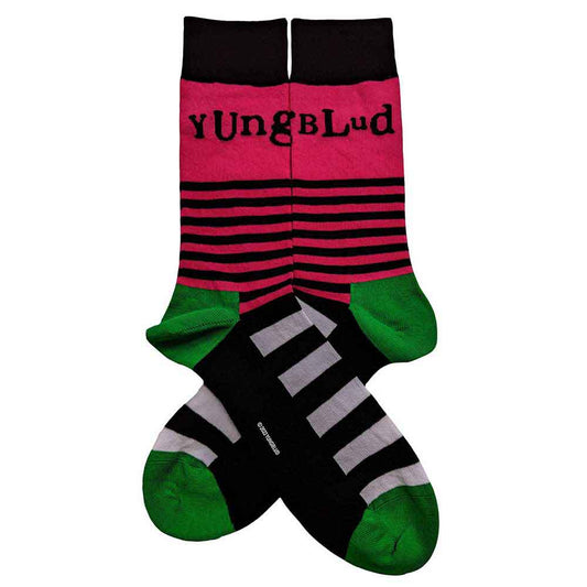 YUNGBLUD | Logo & Stripes - Socks Black