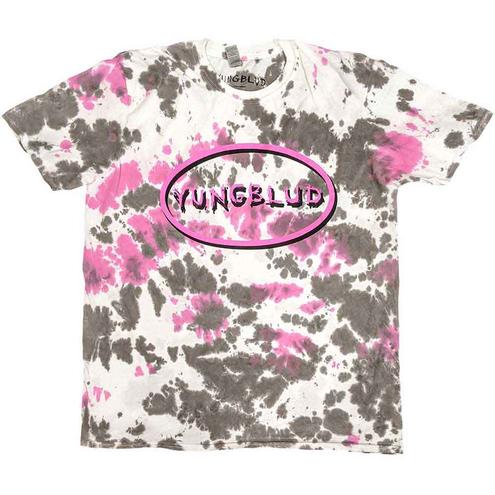 YUNGBLUD | Scratch Logo Oval - T-Shirt Grey