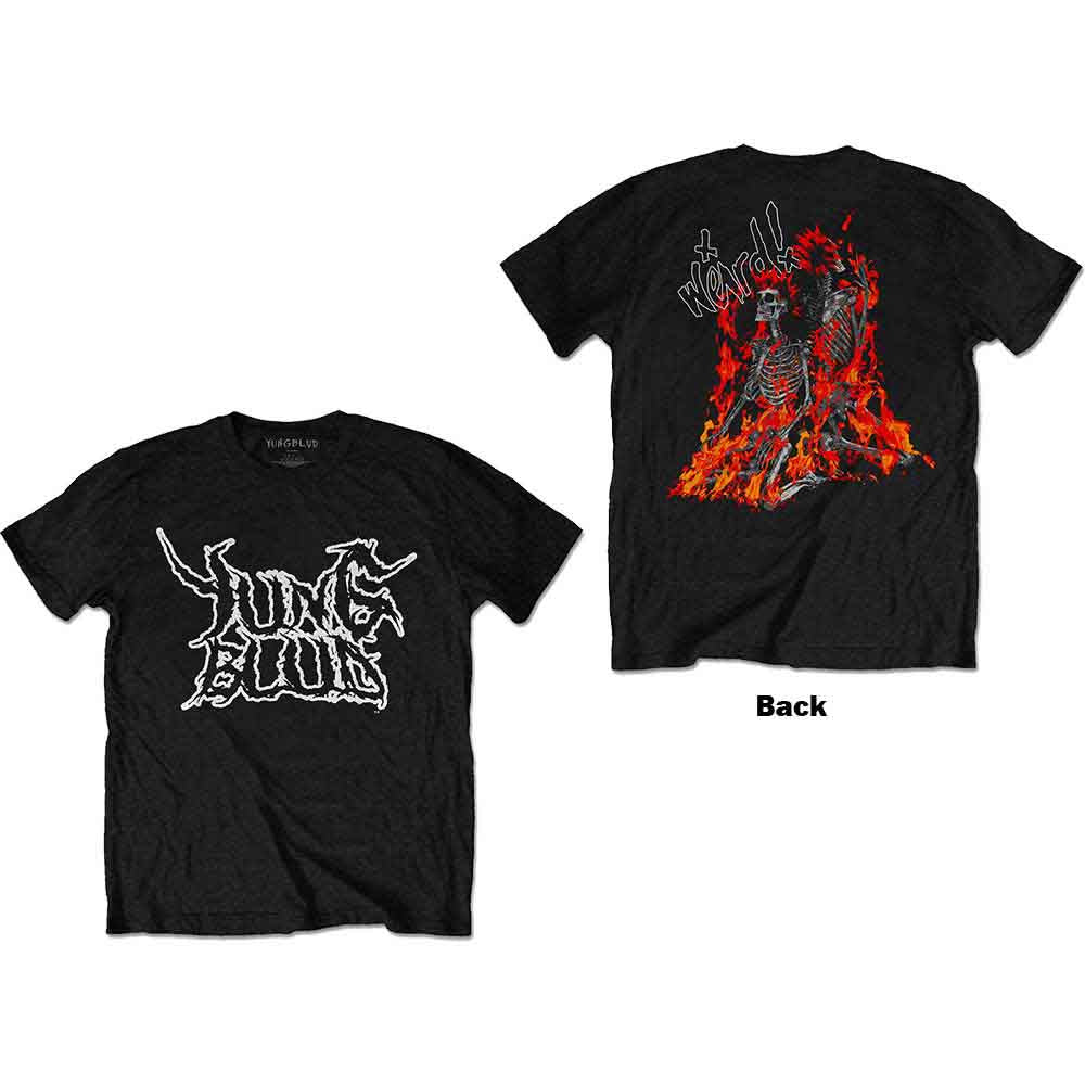 YUNGBLUD | Weird Flaming Skeletons - T-Shirt Black